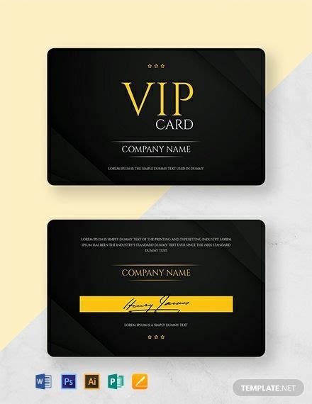 Vip Membership Card Template Download In Word Illustrator Psd