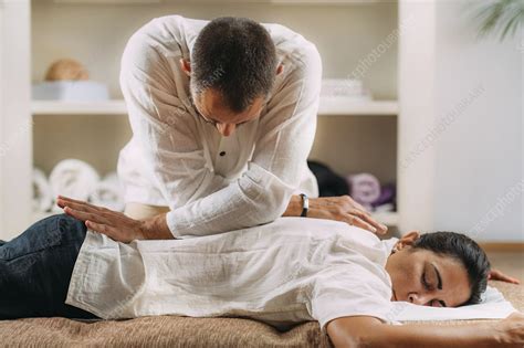 Shiatsu Back Massage Stock Image F0343066 Science Photo Library