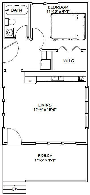 18x30 Tiny House 18x30h5g 540 Sq Ft Excellent Floor Plans