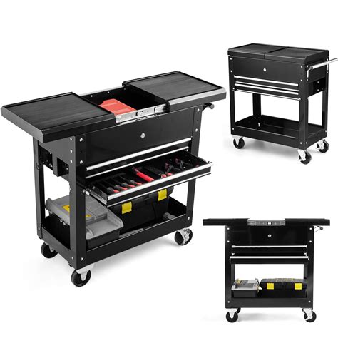 Buy Goplustool Cart 4 Tier Rolling Tool Box Cabinet On Wheels With