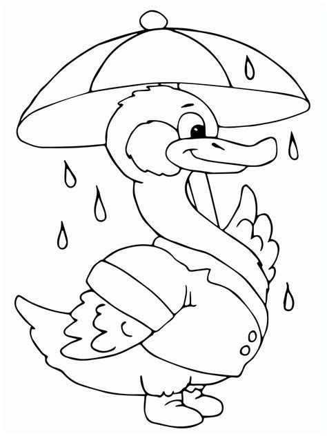 Supercoloring.com is a super fun for all ages: Preschool Coloring Pages Of Ducks With Umbrellas ...