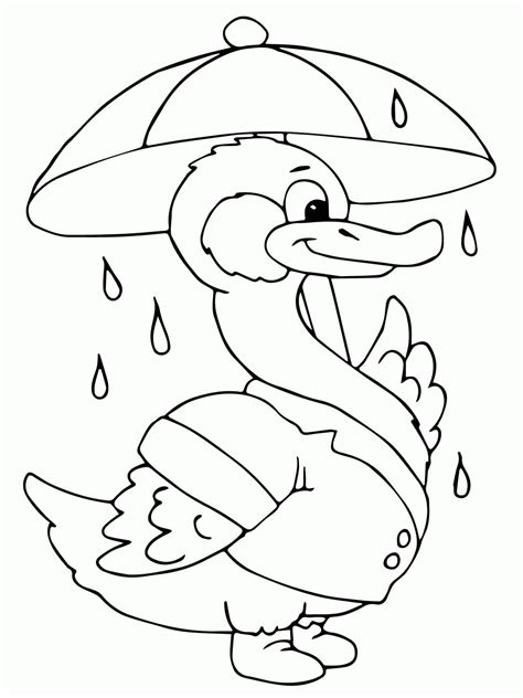 5 out of 5 stars. Preschool Coloring Pages Of Ducks With Umbrellas ...