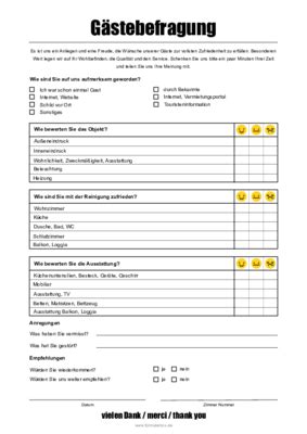 Mauris eros dolor pellentesque sed luctus dapibus lobortis orci. Gästebefragung Ferienwohnung, Pension | Pdf-Vorlage zum ...