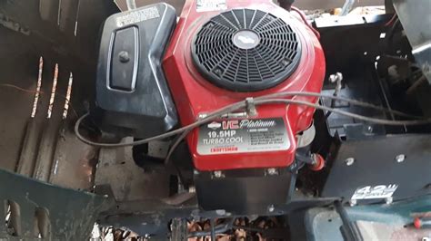 I looked under the hood and there is smoke coming from the muffler where the pipe comes up out of it. Craftsman riding mower. - YouTube