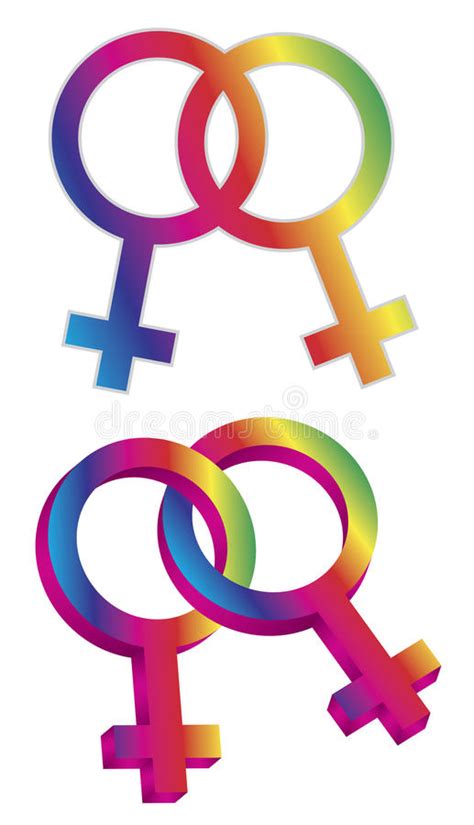 Female Gender Same Sex Symbols Illustration Stock Vector Illustration