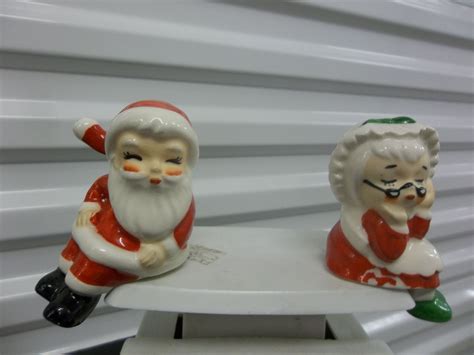 Lefton Shelf Sitters Santa And Mrs Claus Christmas Favorites Vintage