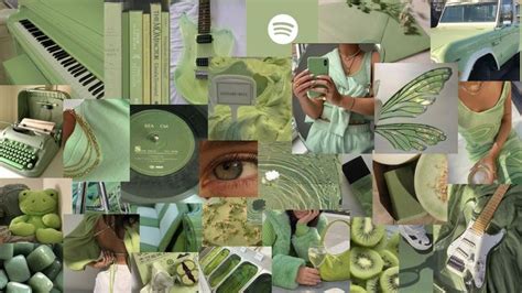 Collage Aesthetic Verde Fondos De Pantalla Verde Fondos Verdes Verde