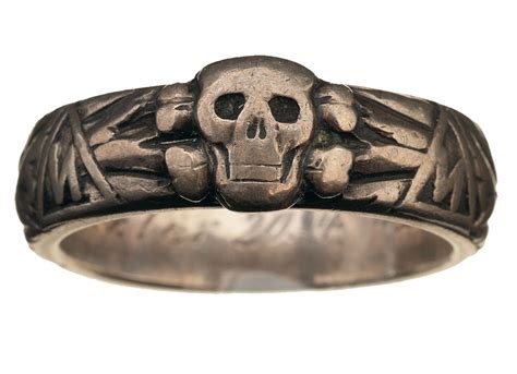 Rare Ss Totenkopf Himmler Presentation Inscribed Honor Ring With