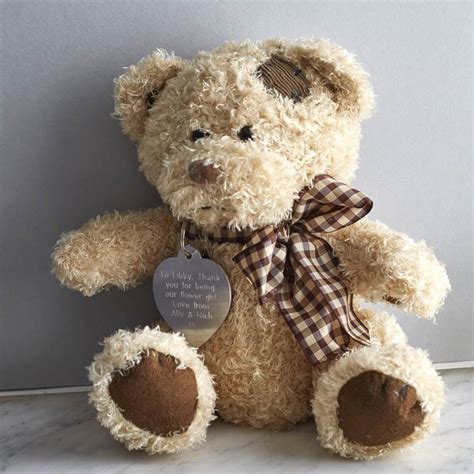 Personalised Teddy Bear In A T Tin Gadget Flow