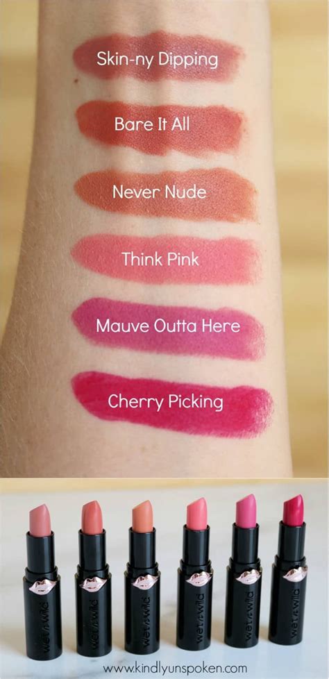 Wet N Wild Megalast Lip Color Review And Swatches Wet N Wild Lipstick Lipstick Shades Korean