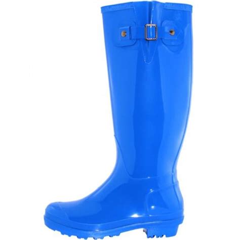 Easy Usa Rb 020 Royal 15 In Women Wide Calf Solid Rain Boots Royal