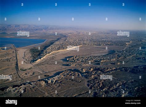 Aerial Photograph Of The Southern Basin Of The Dead Sea Stock Photo Alamy