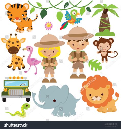 Safari Vector Illustration 255601435 Shutterstock