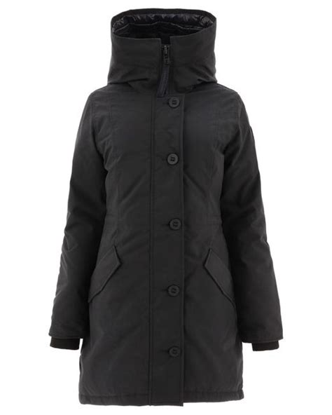canada goose synthetic rossclair black label parka lyst