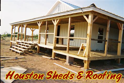 They provide an excellent location for entertaining guests, enjoying gorgeous views, lounging in a rocking chair and sipping. Photos Sheds Patios Roofing Repair Barns | humble tx ...