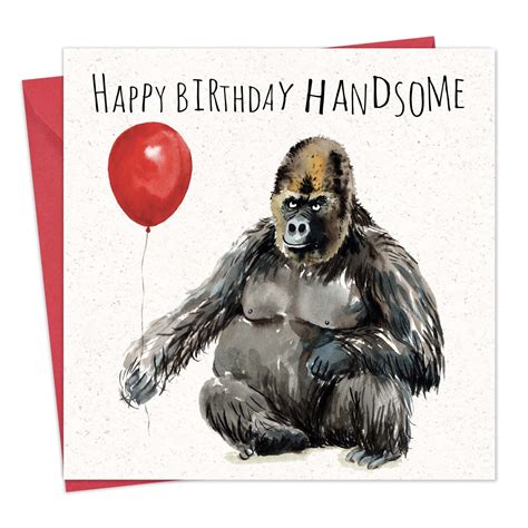 Buy Twizler Funny Birthday Card Gorilla Funny Cards Blank Men Humor