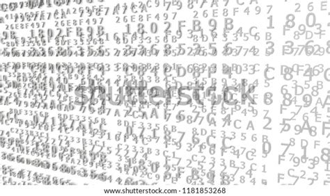 Gray Hexadecimal Codes On White Background Stock Illustration Shutterstock