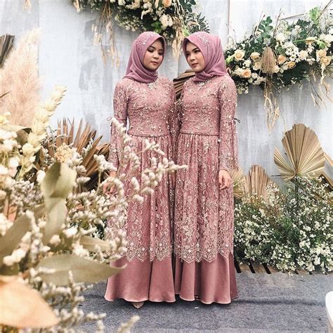 Model Baju Bridesmaid Hijab Brokat Desain Baju Pengantin Pesta Dan