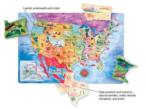 Magnetic Usa Map Puzzle Dowling Magnets