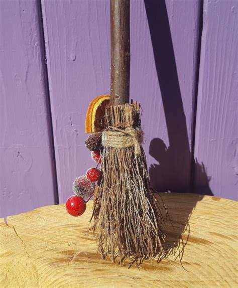 Yule Broomstick Witches Besom Yuletide Broom Winter Etsy