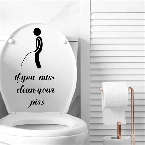 Buy Logo Villain Toilet Stickers Clean Your Piss Funny Decals