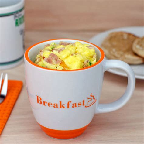 Microwave risotto is great because of its forgiving nature; Microwave Farmers Omelet (In A Cup) Recipe | MrBreakfast.com