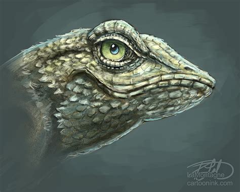 Lizard Sketch In Painter 12 Lamontagne Art
