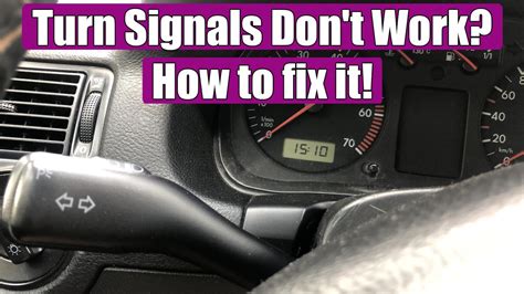 Vw Golf Mk Jetta Bora Turn Signals Don T Work How To Fix It