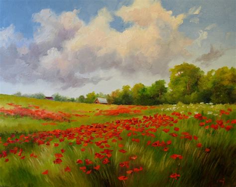 Nels Everyday Painting Poppy Fields 2 Sold