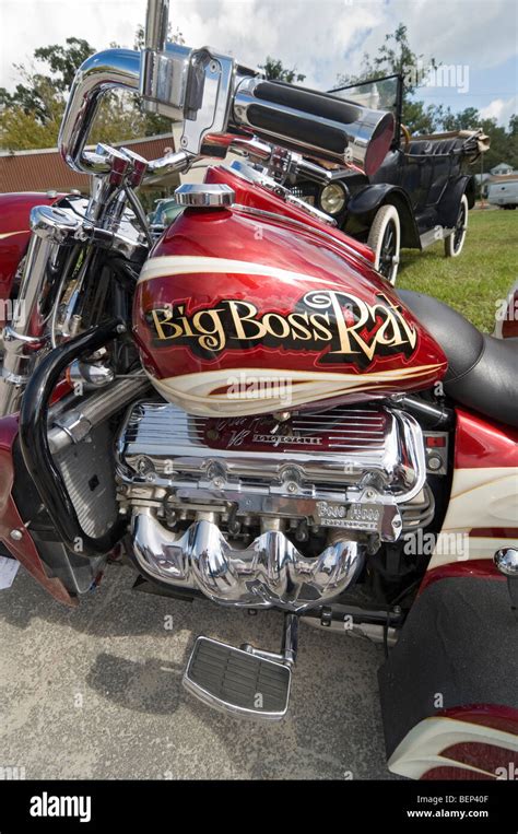 Boss Hoss V8 Powered Motorcycle 502 Engine Customized Stock Photo Alamy