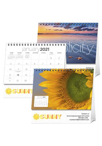 Custom Simplicity Large Desk Calendars X11591 Discountmugs