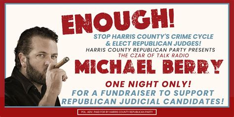 Hcrp Fundraiser To Support Judicial Candidates Featuring Michael Berry Federal American Grill