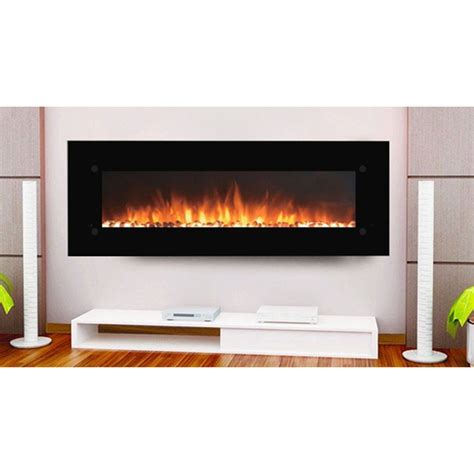 Touchstone Onyxxl 72 Inch Electric Wall Mounted Fireplace Black 80005