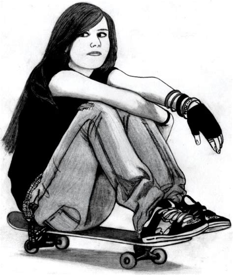 34 Drawing Of Skater  Shiyuyem