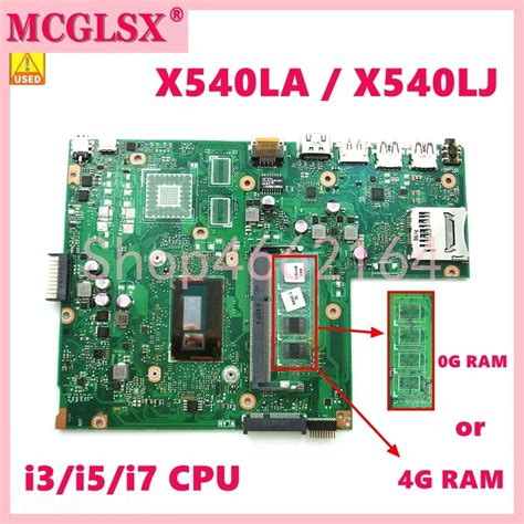 X540la I3i5i7 5th Cpu 0g4g Ram Notebook Mainboard For Asus X540