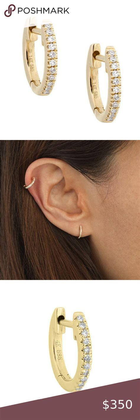 Adinas Jewels Diamond Huggie Earring 14K Diamond Huggie Earrings