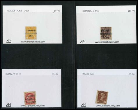 Buy 8 Canada Pre-Cancels | Arpin Philately