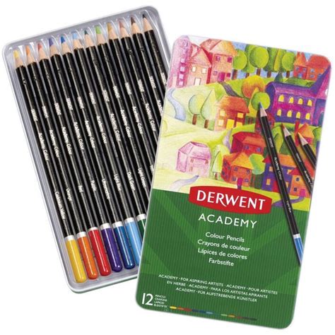 Derwent Colour Pencils Academy Tin Blendable And Break Resistant
