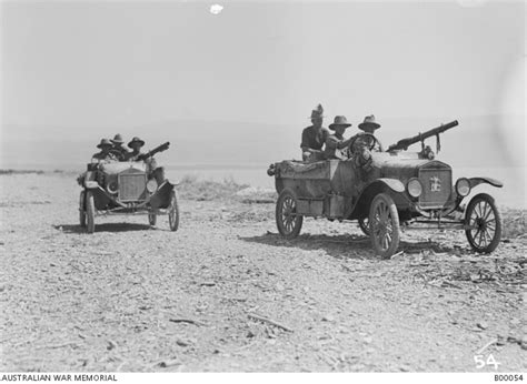 Members Of No 1 Australian Light Car Patrol In Two T Model Ford Cars