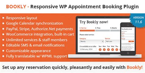 Customize appointment details, booking requirements, and specify service providers to streamline the booking experience. Bookly Booking Plugin v11.8 - Responsive Appointment ...