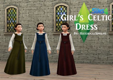 Ts4 Girls Celtic Everyday Dress History Lovers Sims Blog