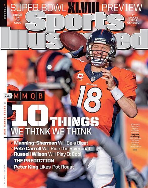 Peyton Manning Denver Broncos Appear On Cover Of Sports Illustrated