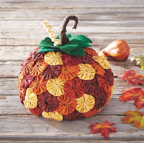 Yo Yo Pumpkin Pattern Holiday Crafts Pumpkin Pattern Fall Crafts