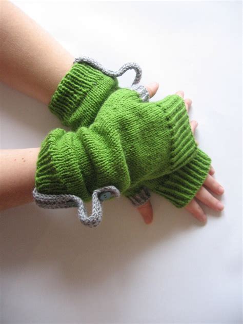 Green Fingerless Gloves Wool Arm Warmers Fingerless Gloves Etsy