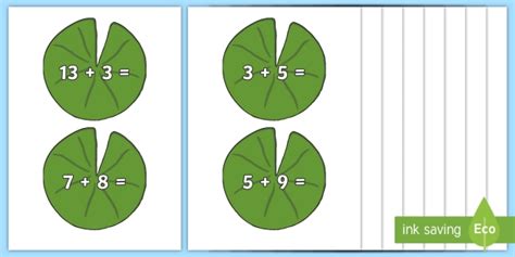 Lily Pad Number Sentences To 20 Display Cut Outs Lily Pad Number