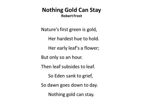 What Does The Poem Nothing Gold Can Stay