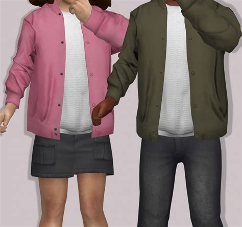 Semller Silk Bomber Jacket For Toddlers At Lumy Sims Sims 4 Updates