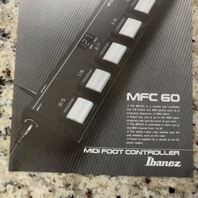 Ibanez MFC 60 MIDI Controller Brochure 80s Spacetone Music Reverb