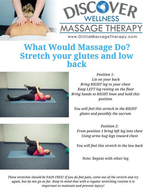 What Would Massage Do Stretch Your Glutes And Low Back Massage Therapy Wellness Massage Massage