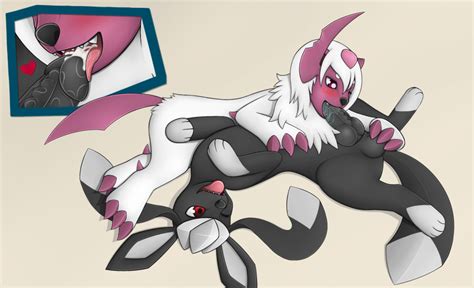 Rule 34 Absol Cum Fellatio Feral Glaceon Knot Lying Male Natetheglaceon Nintendo Oral Penis